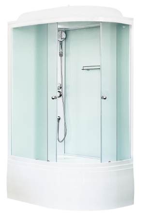 Душевая кабина Royal Bath RB 8120BK5-WC (белое/матовое) левая, артикул RB8120BK5-WC-L