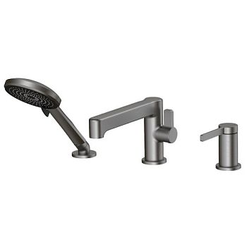 Смеситель на борт ванны ESKO SC355GM, оружейная сталь