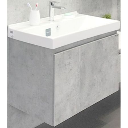 Тумба с раковиной Comforty Осло 80 00-00000836 подвесная Бетон светлый