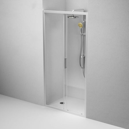 W90G-100-1-195MT Gem Solo Дверь душевая 100х195, стекло прозрачное, профиль матовый хром, артикул W90G-100-1-195MT
