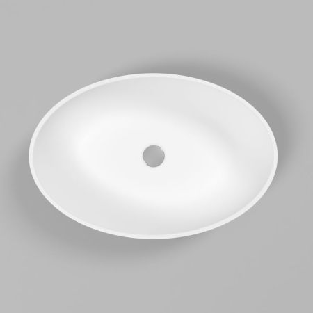 Умывальник WHITECROSS Citrine 60x40 (белый мат) иск. камень, артикул 0717.060040.200