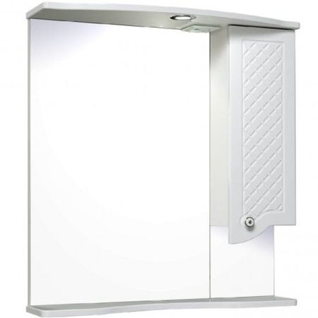 Зеркало со шкафом Runo Милано 75 4620750026554 с подсветкой Белое