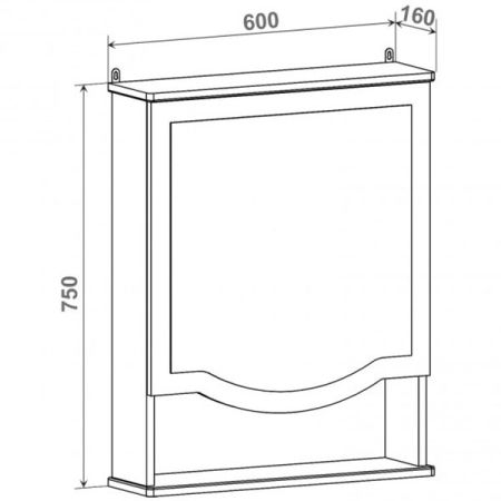 Зеркальный шкаф Runo Марсель 60 4620750028800 Белый, артикул 4620750028800