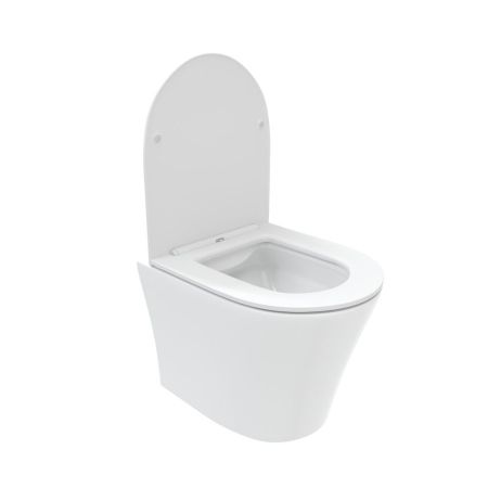 Унитаз подвесной Maretti Elio безободковый с микролифтом, EL10PBM64-844, белый, артикул EL10PBM64-844