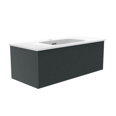 Тумба под раковину подвесная La Fenice Terra FNC-01-TER-G-100, серо-зеленая, артикул FNC-01-TER-G-100