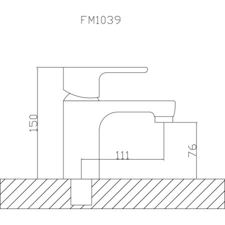 Смеситель для раковины Fmark FM1039, хром