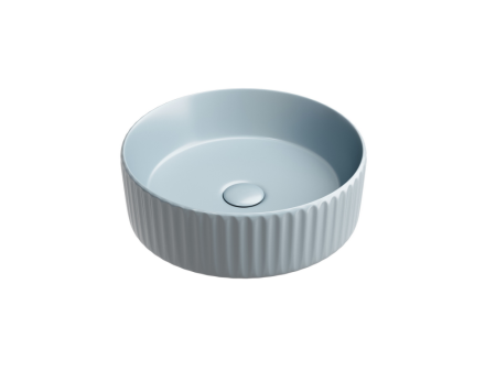 Умывальник чаша накладная круглая (цвет Серо-Голубой Матовый) Элемент (Element) 360x360x115мм, артикул CN6057MHL
