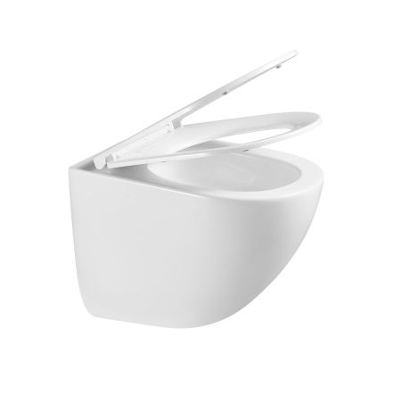 подвесные унитазы Vincea Унитаз подвесной Bien VT1-51T Tornado, цвет белый, ультратонкое soft-close сиденье,, артикул VT1-51T