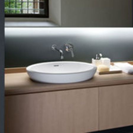 Agape Spoon XL Раковина полувстраиваемая 63.8x49x17.6 см, овальная, без отв., цвет: белая, артикул ACER0713IZ *0