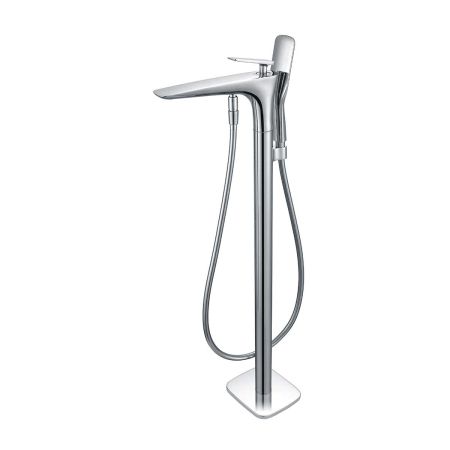 Смеситель для ванны напольный VTF-102CH однорычажный, хром, артикул VTF-102CH