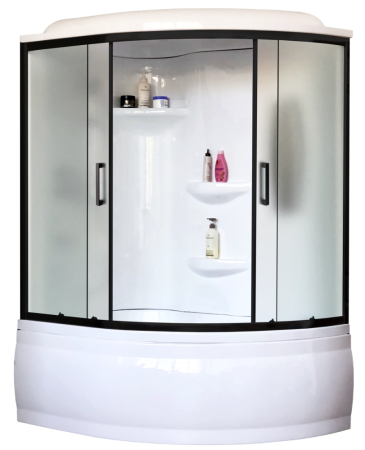 Душевая кабина Royal Bath  RB 140ALP-C-BL (матовое) левая без гидромассажа, артикул RB140ALP-C-BL-L