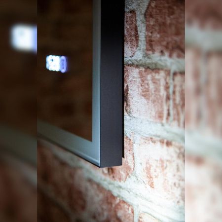 Зеркало Бриклаер ЛОФТ 60 см, сенсор на зеркале бесконтактный, часы, артикул 4627125415722