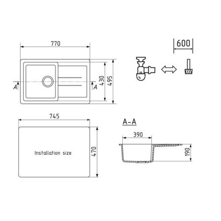 Кухонная мойка Ulgran U-507-302, песочный, артикул U-507-302