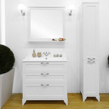 Тумба под раковину АКВАТОН ЛЕОН 80 1A187801LBPS0 (напольная, белый), шт, артикул 1A187801LBPS0