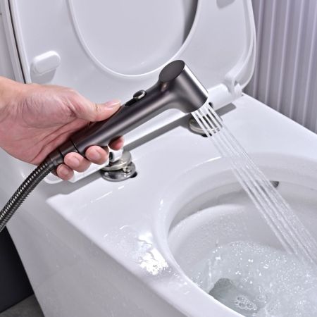 Гигиенический душ со смесителем Rose R235T, оружейная сталь, артикул R235T