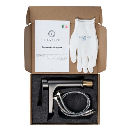 Смеситель для раковины FILARETE Retta FL5030BG, графит