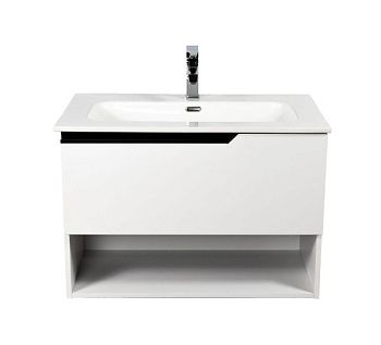 Комплект мебели Visobath Eleven, 800 мм левый, цвет белый матовый лак (B-Ada)