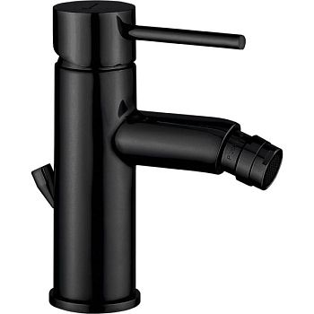 Emmevi Piper, однорычажный смеситель для биде с донным клапаном, цвет черный матовый