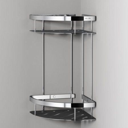 A7454200 Sense L Полка для душа угловая двухъярусная, хром