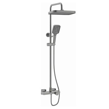 Душевая система с термостатом Rose R1896T-6, пепельный
