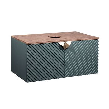 Тумба Runo Андорра 70 графит/дуб коньячный подвесная под накладной умывальник (00-00004646)