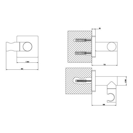 Gessi Emporio Emporio shower Держатель для душевой лейки поворотный, цвет: Chrome, артикул 47360#031