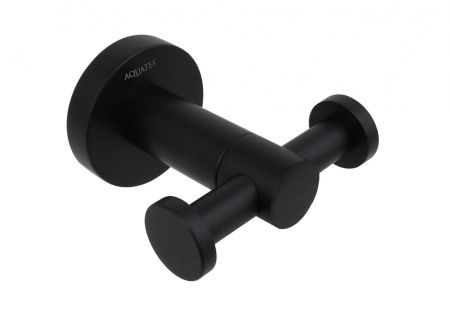 Крючок двойной AQUATEK, матовый черный AQ4002MB ВЕГА, артикул AQ4002MB