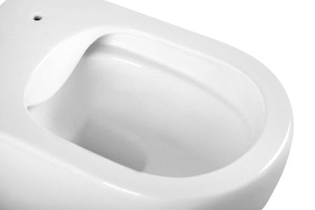 Унитаз подвесной Evo VT1-34 безободковый, цвет белый, ультратонкое soft-close сиденье, артикул VT1-34