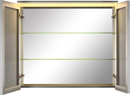 Зеркальный шкаф De Aqua Алюминиум 90 серебро, артикул 00261753