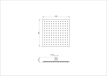 Верхний душ WONZON & WOGHAND, Брашированное золото (WW-88DP02-BG), артикул WW-88DP02-BG