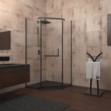 Душевой уголок Rovigo 90х90х195 Прозрачное черный RV36B-90T-01-19C1