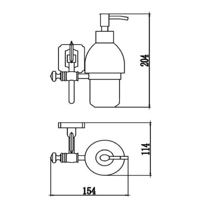 Дозатор жидкого мыла Savol S-006431, бронза, артикул S-006431