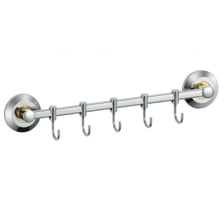Планка с крючками Savol S-007175, хром, артикул S-007175