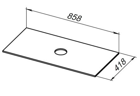 Столешница Allen Brau Liberty 90 1.33008.GR-S графит структ, артикул 1.33008.GR-S