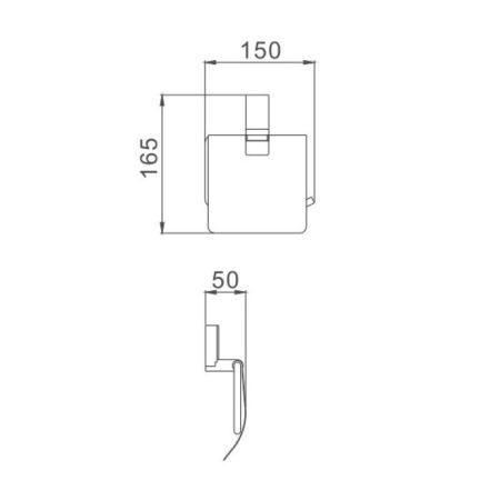 Держатель для туалетной бумаги Haiba HB8803, хром