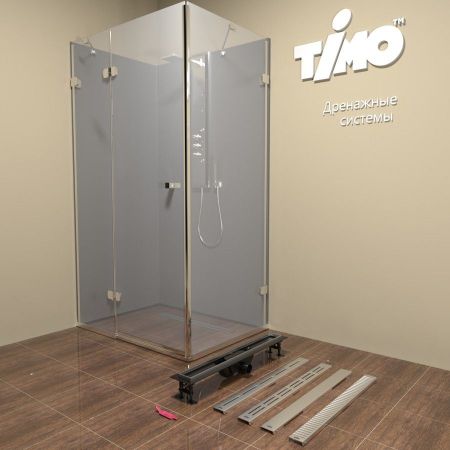 Душевой лоток (двухсторонняя решетка) TIMO Super Plast SP10900-PG10900, сатин, артикул SP10900-PG10900