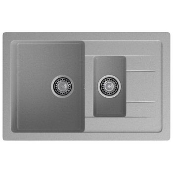 Кухонная мойка GranFest QUADRO 775KL, серый