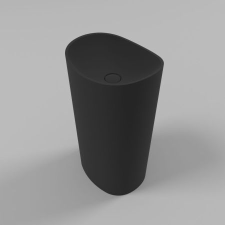 Умывальник WHITECROSS Stella 50x40 (черный мат) иск. камень, артикул 0707.050040.201