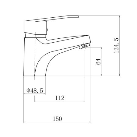 Смеситель для раковины Plstart PL1006, хром