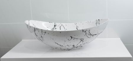 Раковина накладная Орион, белый мрамор, артикул SP-00001054