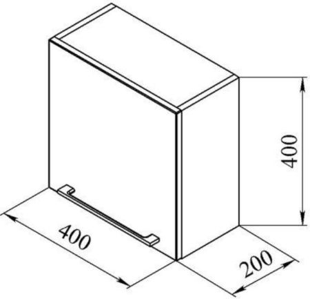 Шкаф навесной De Aqua Куба 40(1) R белый, артикул 00167069