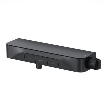 F8F10522 Func, смеситель для душа, кнопочный с полкой, с изливом, черный, артикул F8F10522