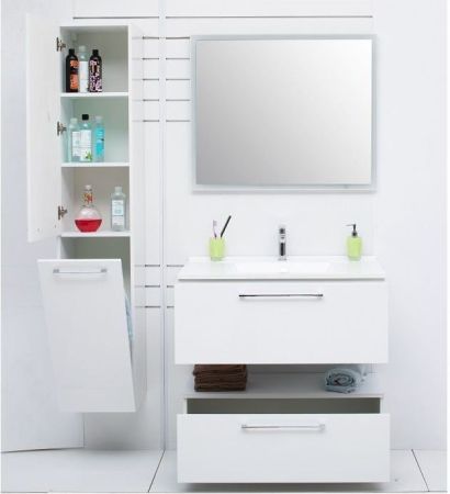 Шкаф-пенал De Aqua Тока 1S БК 30 L белый, артикул 00167358