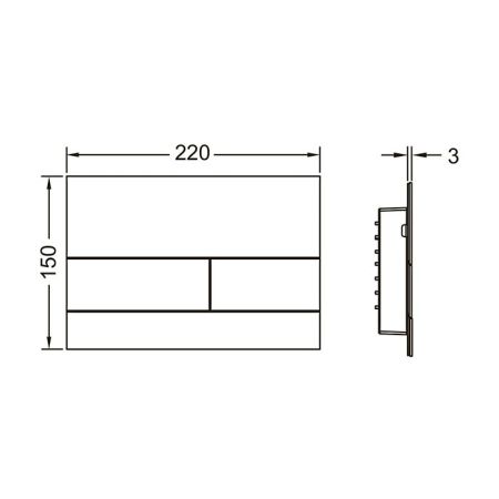 TECEsquare II. Панель смыва, металл, PVD Brushed Red Gold (с покрытием против отпечатков пальцев), артикул 9240848