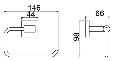 Держатель туалетной бумаги Timo Selene 12041/03 Черный, артикул 12041/03