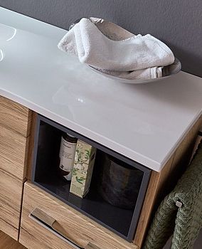 Marlin 3160motion, боковой шкаф под рак. 30х35см (1 верхняя полка и 1 ящик) для тумбы WNWUG92DR, цвет включая полку дуб натуральный