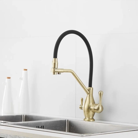 Смеситель для кухни Rose R858Q, бронза