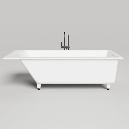 Salini CASCATA KIT Встраиваемая ванна с прямоугольной чашей 1800х800х600мм, ножки, донный клапан "Up&Down", сифон S-Sense, белый матовый Salini CASCATA KIT Встраиваемая ванна с прямоугольной чашей 1800х800х600мм, ножки, донный клапан "Up&Down", сифон S-Sense, белый матовый