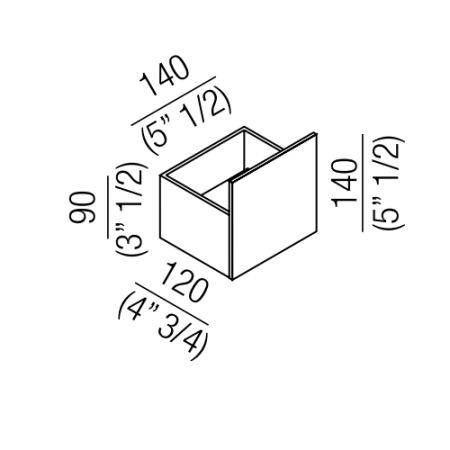 AGAPE SEN Полка/держатель туалетной бумаги 140х120х140 мм., цвет черный, артикул ASEN0915N