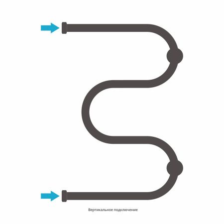 Полотенцесушитель водяной "М-обр.+" 600х400 Н. Г. 1" (Флок состаренная бронза)